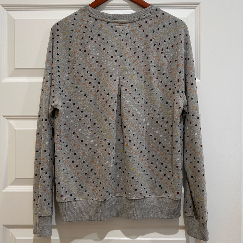 prAna Cozy Up Ditsy Road‎ Crewneck Sweatshirt Size Large - Picture 5 of 7